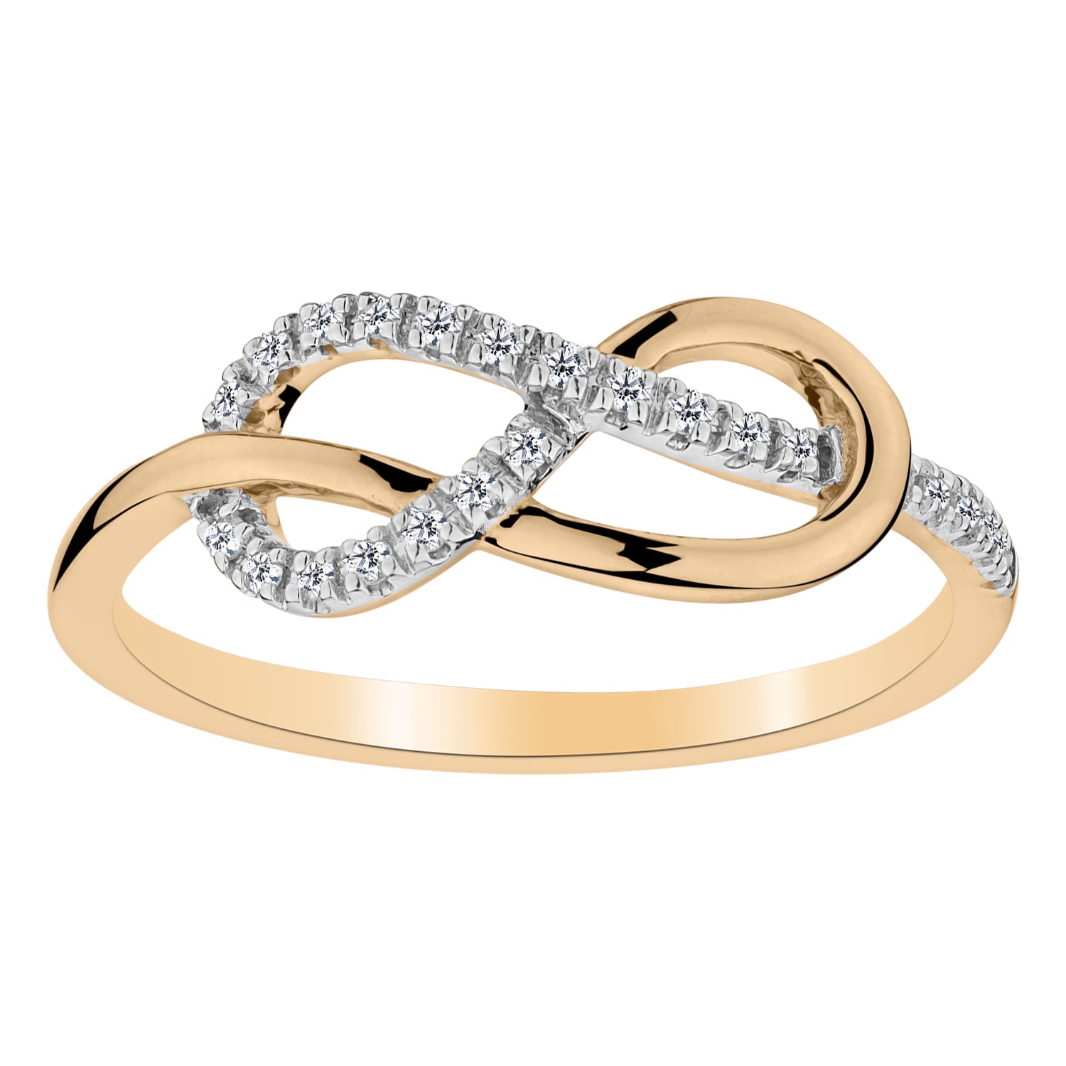 .10 Carat of Diamonds "Infinity" Ring, 10kt Yellow Gold...................NOW