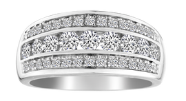 1.00 Carat of Diamonds Ring, 18kt White Gold.......................NOW