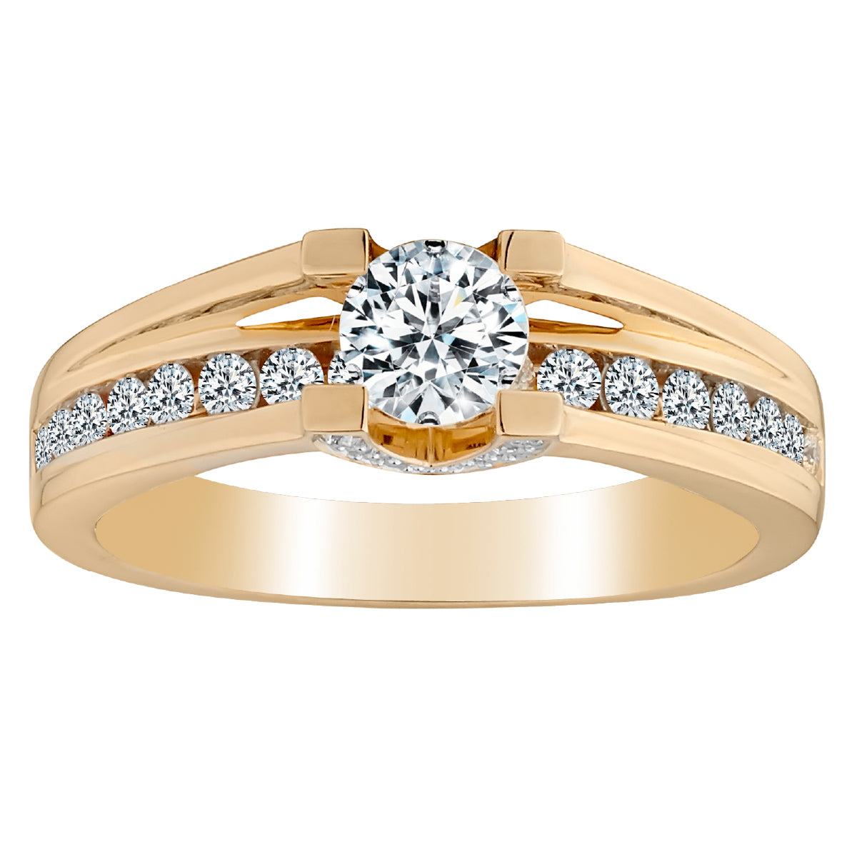.88 Carat Euro Shank Engagement Diamond Ring, 14kt Yellow Gold .......................NOW
