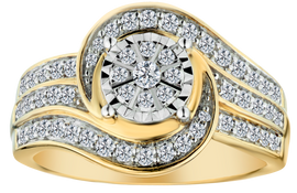 .50 Carat of Diamonds Ring, 10kt Yellow Gold.....................NOW