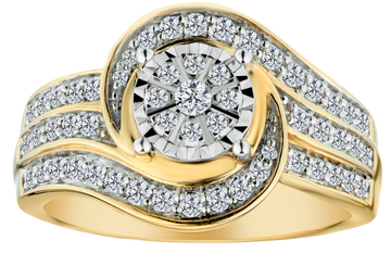 .50 Carat of Diamonds Ring, 10kt Yellow Gold.....................NOW