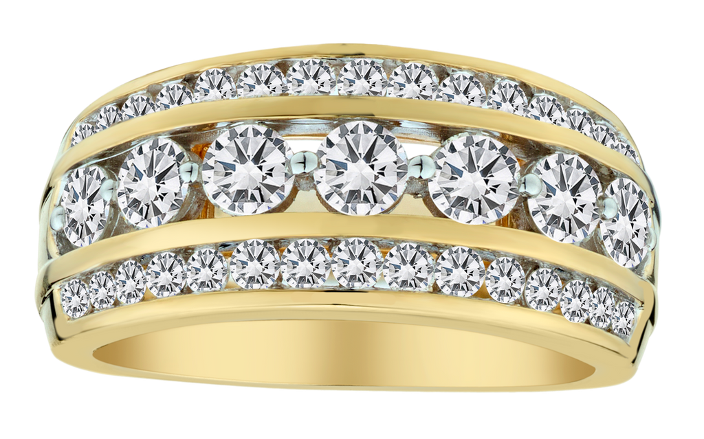 1.50 Carat of Diamonds Band, 14kt Yellow Gold.....................NOW
