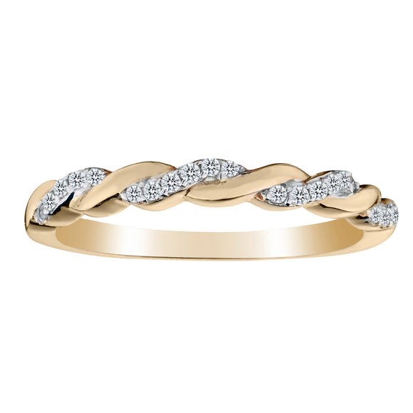 .15 Carat of Diamonds "Love Weaves" Band, 14kt Yellow Gold.....................NOW