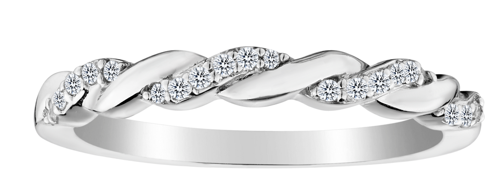 .15 Carat of Diamonds "Love Weaves" Band, 14kt White Gold.....................NOW