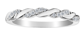 .15 Carat of Diamonds "Love Weaves" Band, 14kt White Gold.....................NOW