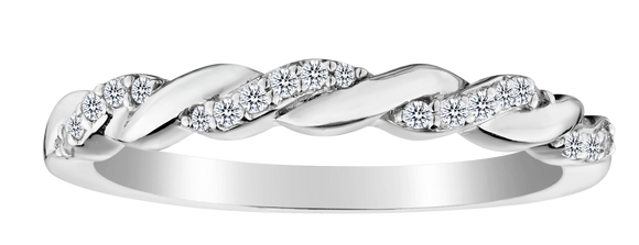 .15 Carat of Diamonds "Love Weaves" Band, 14kt White Gold.....................NOW