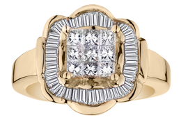 1.00 Carat "Rose" Diamond Ring, 14kt Yellow Gold. Fashion Rings. Griffin Jewellery Designs