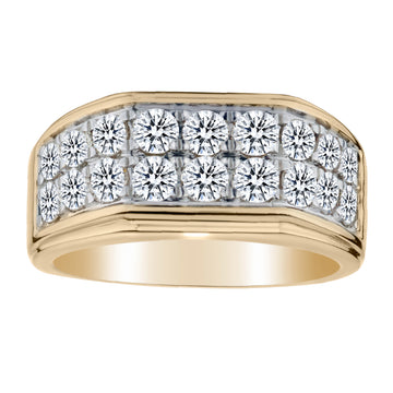 2.00 Carat of Diamonds Heavy Gentleman's Ring, 10kt Yellow Gold.....................NOW - Griffin Jewellery Designs