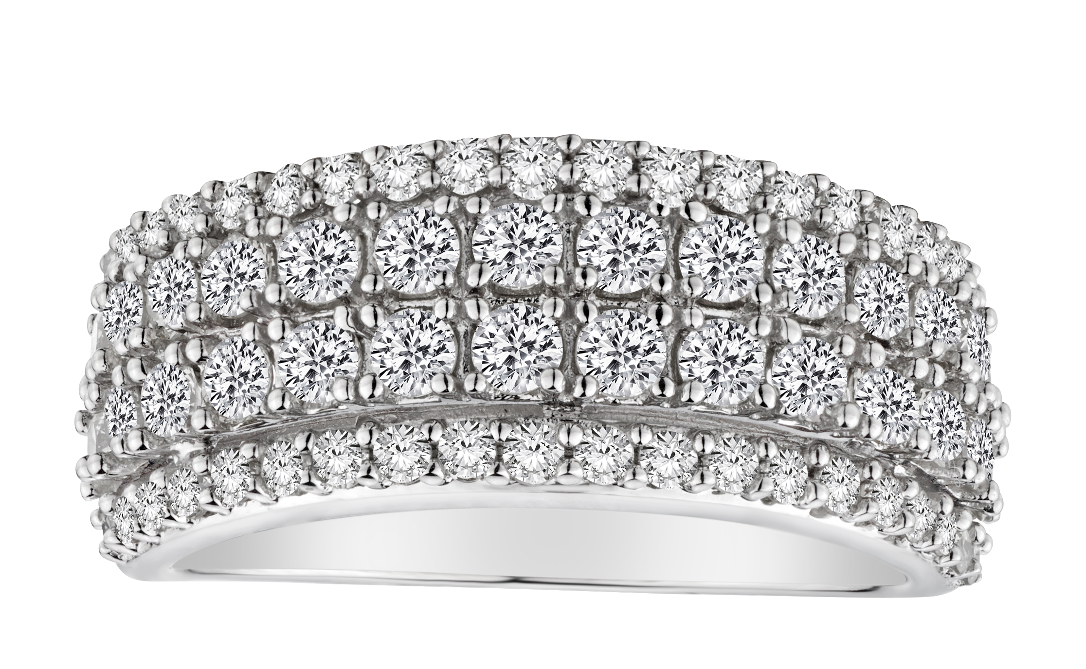 1.50 Carat of Diamonds Anniversary Band, 14kt White Gold.....................NOW