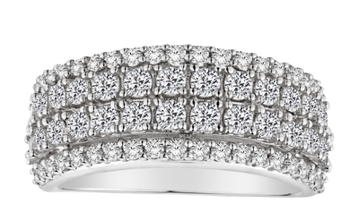 1.50 Carat of Diamonds Anniversary Band, 14kt White Gold.....................NOW