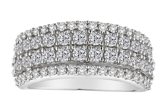 1.50 Carat of Diamonds Anniversary Band, 14kt White Gold.....................NOW