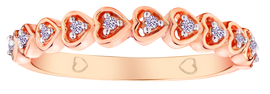 .06 Carat of Diamonds "Hearts" Ring, 10kt Rose Gold.....................NOW