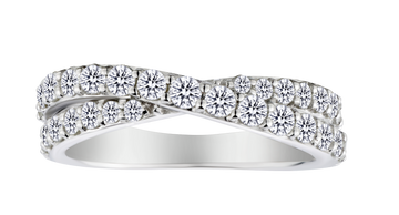 1.00 Carat of Diamonds Ring, 14kt White Gold.....................NOW