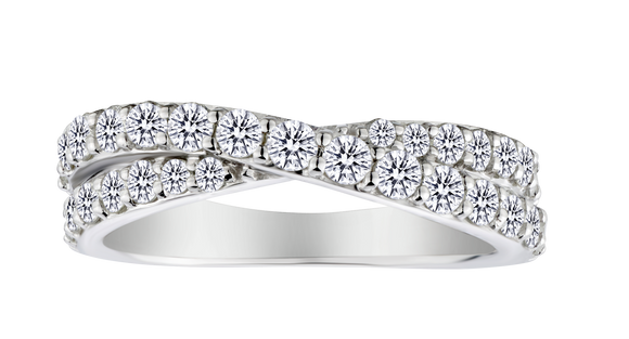 1.00 Carat of Diamonds Ring, 14kt White Gold.....................NOW