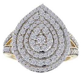 2.00 Carat of Diamonds "Sparkle" Ring, 10kt Yellow Gold.....................NOW