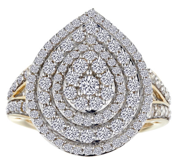 2.00 Carat of Diamonds "Sparkle" Ring, 10kt Yellow Gold.....................NOW
