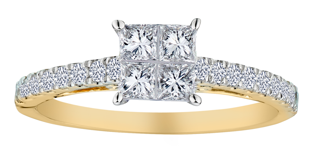 .75 Carat of Diamonds Ring, 10kt Yellow Gold.....................NOW