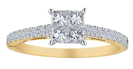 .75 Carat of Diamonds Ring, 10kt Yellow Gold.....................NOW