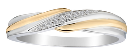 .05 Carat of Diamond Band, 14kt Two Tone.....................NOW