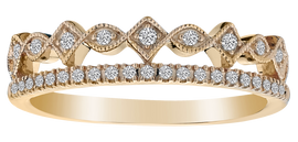 .16 Carat of Diamonds 2 Row Ring, 10kt Yellow Gold.....................NOW