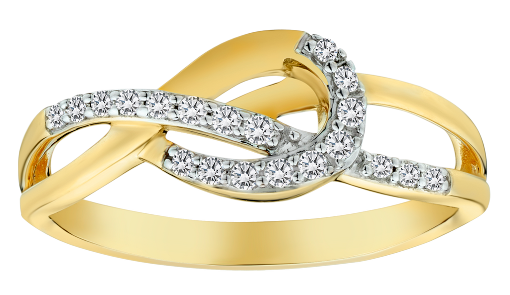 .16 Carat of Diamonds "Love Knot" Ring, 10kt Yellow Gold.....................NOW