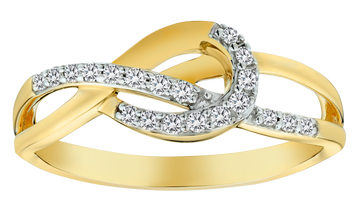 .16 Carat of Diamonds "Love Knot" Ring, 10kt Yellow Gold.....................NOW