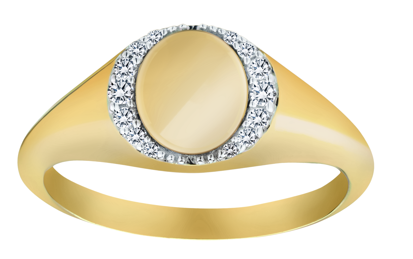 .10 Carat of Diamonds Signet Ring, 10kt Yellow Gold.....................NOW