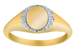 .10 Carat of Diamonds Signet Ring, 10kt Yellow Gold.....................NOW