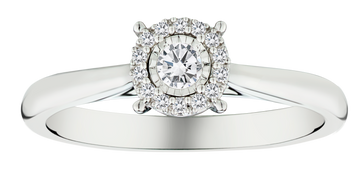 .15 Carat of Diamonds "Miracle" Halo Ring, 10kt White Gold.....................NOW - Griffin Jewellery Designs