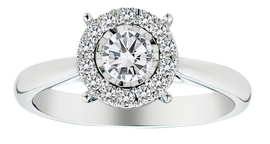.45 Carat of Diamonds Halo Ring, 10kt White Gold.....................NOW