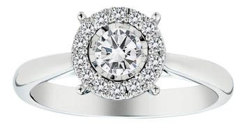 .45 Carat of Diamonds Halo Ring, 10kt White Gold.....................NOW - Griffin Jewellery Designs
