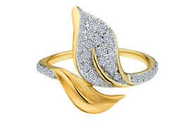 .50 Carat of Diamonds "Leaf" Ring, 10kt Yellow Gold.....................NOW