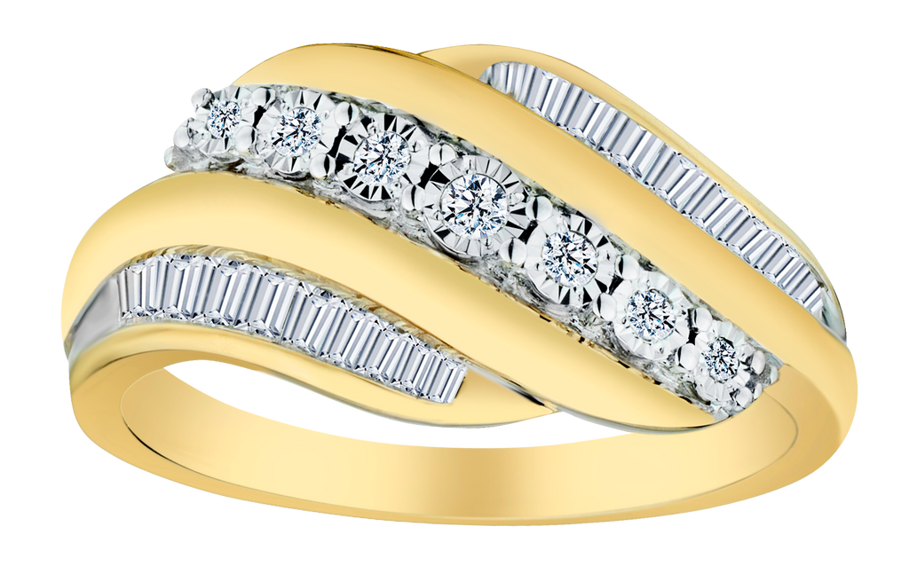 .25 Carat of Diamonds "Miracle" Ring, 10kt Yellow Gold.....................NOW