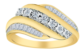 .25 Carat of Diamonds "Miracle" Ring, 10kt Yellow Gold.....................NOW