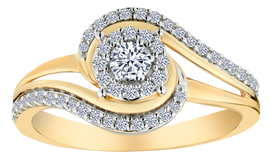 .40 Carat of Diamonds "Swirl" Ring, 10kt Yellow Gold.....................NOW