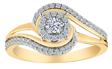 .40 Carat of Diamonds "Swirl" Ring, 10kt Yellow Gold.....................NOW