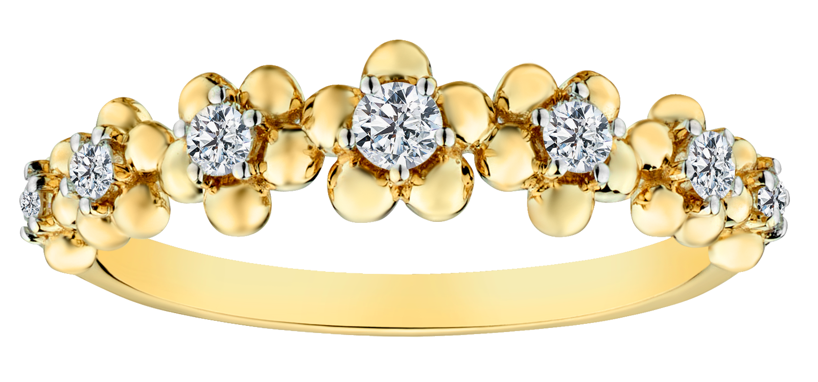 .25 Carat of Diamonds "Flower" Ring, 10kt Yellow Gold.....................NOW