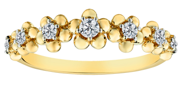 .25 Carat of Diamonds "Flower" Ring, 10kt Yellow Gold.....................NOW