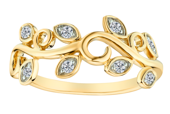 .15 Carat of Diamonds Ring, 10kt Yellow Gold.....................NOW