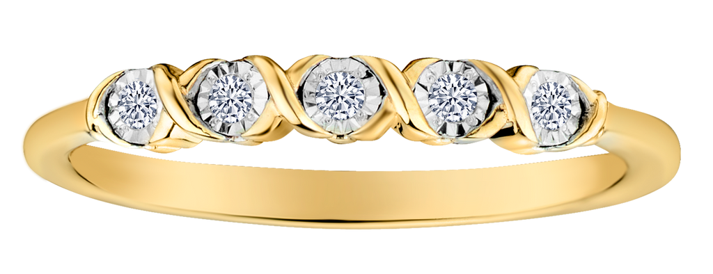 .08 Carat of Diamonds "Miracle" Ring, 10kt Two Tone.....................NOW