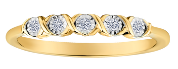 .08 Carat of Diamonds "Miracle" Ring, 10kt Two Tone.....................NOW