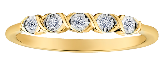 .08 Carat of Diamonds "Miracle" Ring, 10kt Two Tone.....................NOW