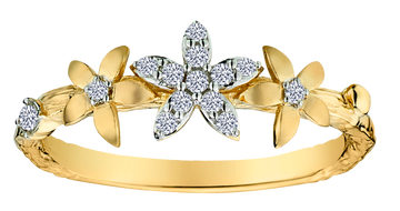 .13 Carat of Diamonds "Flower" Ring, 10kt Yellow Gold.....................NOW