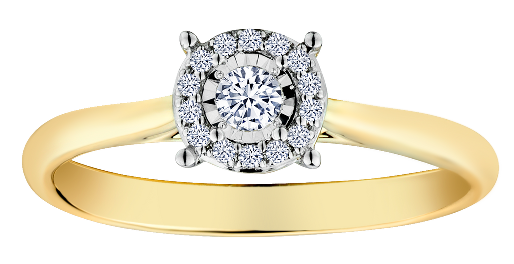.25 Carat of Diamonds "Miracle" Ring, 10kt Yellow Gold.....................NOW