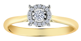 .25 Carat of Diamonds "Miracle" Ring, 10kt Yellow Gold.....................NOW