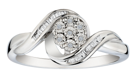 .11 Carat of Diamonds "Miracle" Cluster Ring, Silver.....................NOW