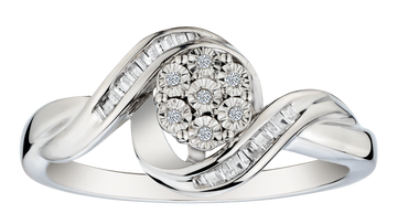 .11 Carat of Diamonds "Miracle" Cluster Ring, Silver.....................NOW