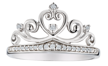 .10 Carat of Diamonds Crown Ring, Silver.....................NOW