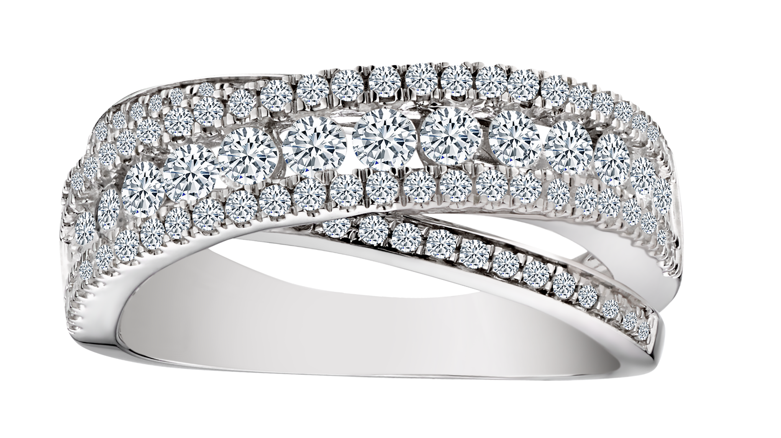 1.00 Carat of Diamonds Ring, 14kt White Gold.....................NOW