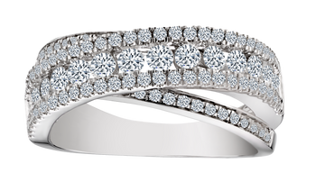 1.00 Carat of Diamonds Ring, 14kt White Gold.....................NOW